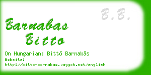 barnabas bitto business card